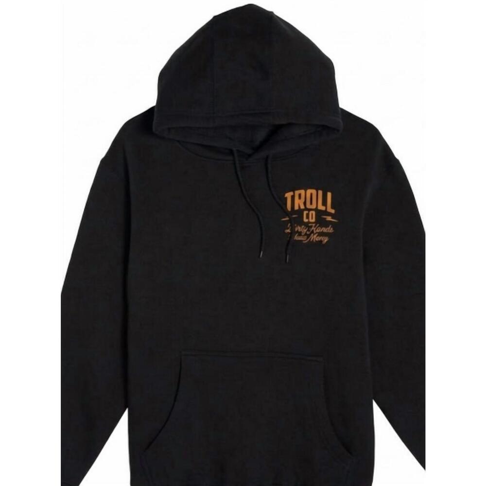 NEW TROLL CO. men's winged roller hoodie in black